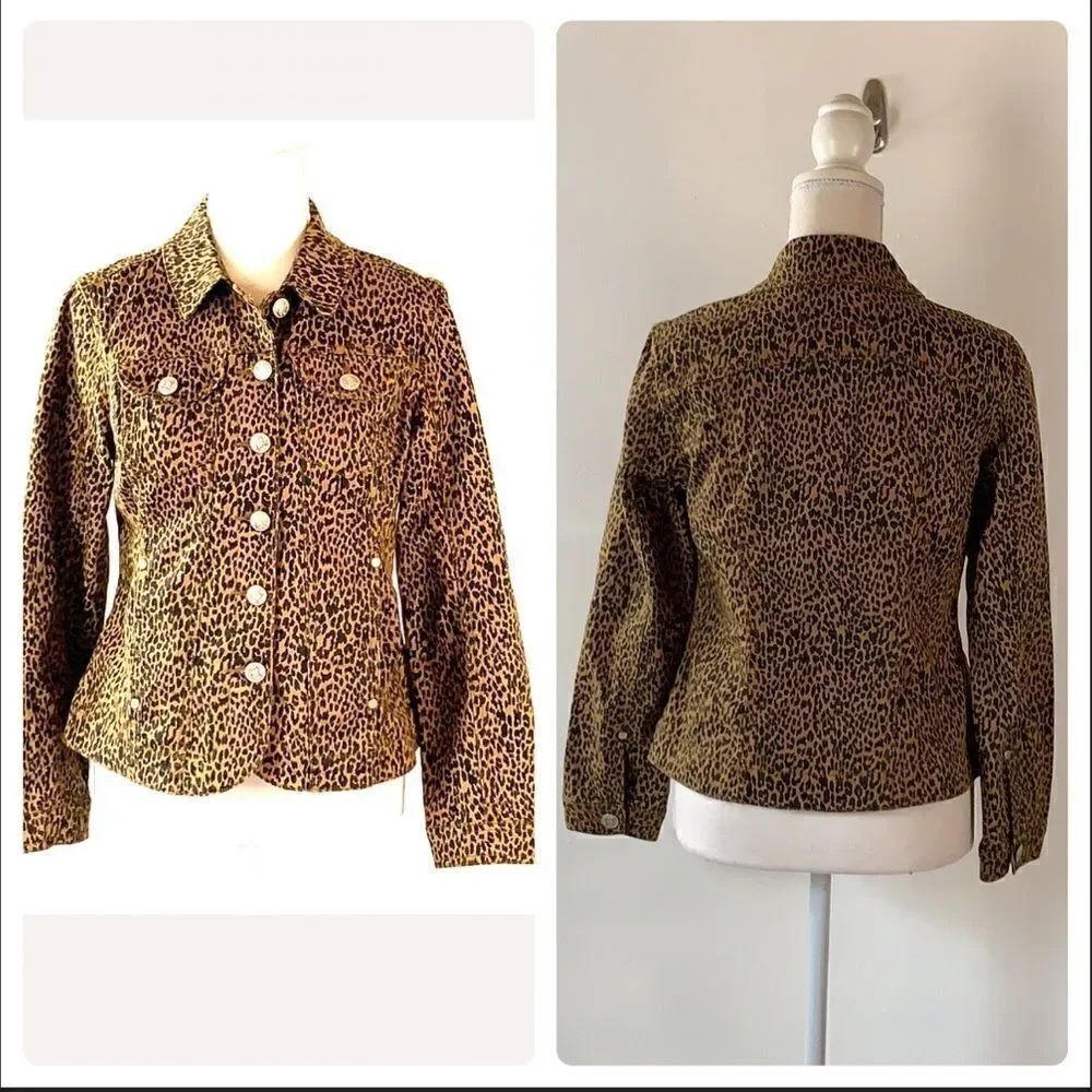 LAL Live a Little Animal Print Jacket Size S - Picture 2 of 16
